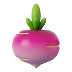 Vegetable 3D Icon Radish