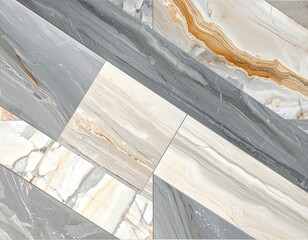 Diagonal marble tile pattern close-up