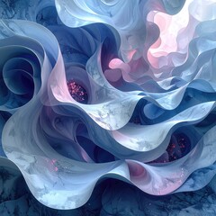 Abstract swirling blue marble pattern