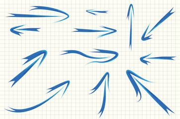 blue colorful abstract ribbons pattern design creative arrows collection