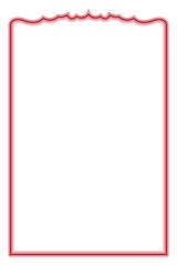 Minimal Red Contour Lines Arch Frame for Certificate or Document. 134