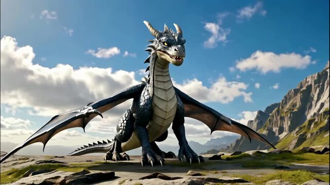 Stunning 3D Dragon Animation | Majestic Wing Flaps
