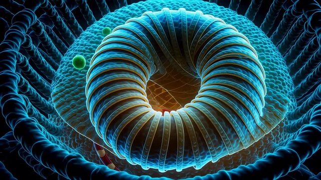 Stunning Microscopic Engulfment: Inside a Cell's Absorption Process
