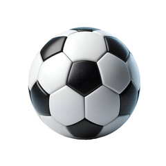 High-quality 3D rendered soccer ball featuring a modern black and white hexagonal design with clean, precise details. Isolated on a white background, this realistic football illustration is ideal for 