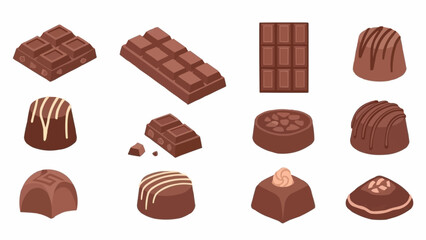 Assorted Chocolate Candies and Bars Collection.