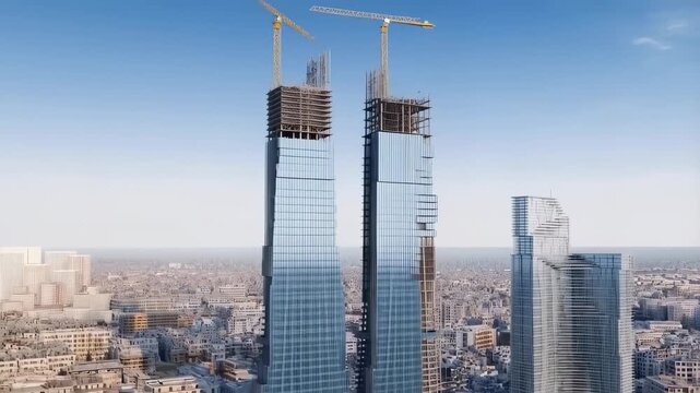 Watch Twin Skyscrapers Rise: Epic Construction Time-Lapse
