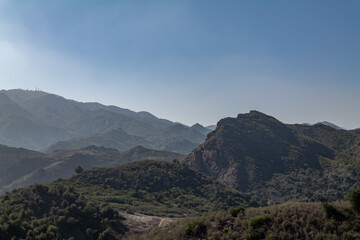 Fototapeta premium Overlook of Malibu Creek State Park, Mulholland Hwy. Santa Monica Mountains National Recreation Area. Los Angeles County, California 