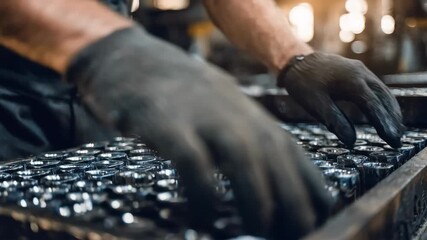 Medium shot of a worker handling lightweight leadfree casting alloys showcasing ease of use and improved ergonomics in metal fabrication processes.