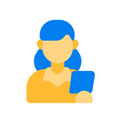 female teacher flat icon