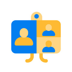 online meeting flat icon