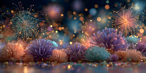 Fototapeta premium Carte de voeux colorée 2026 Bonne Année