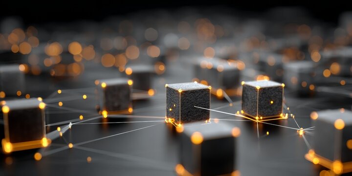 Interconnected modules forming the E-STMFlow Encoder network, illustrating data flow, system integration, digital architecture, connectivity, and modern technology concepts.
