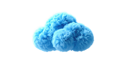 Fluffy, textured, light-blue cloud-like shapes cluster on a black backdrop. Ethereal, soft, and dreamlike
