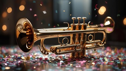 trumpet on the stage