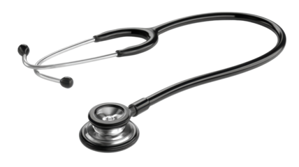 Stethoscope resting, representing healthcare, medicine, and wellness concepts. Medical equipment for doctors and cardiology