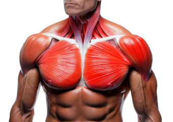 Inflamed Obliques (Turns slightly red). isolated on transparent or white background
