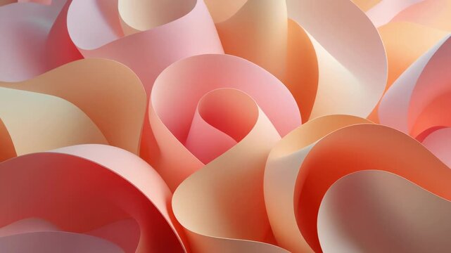 Beautiful paper rose patterns in soft pink and peach tones for creative designs and backgrounds