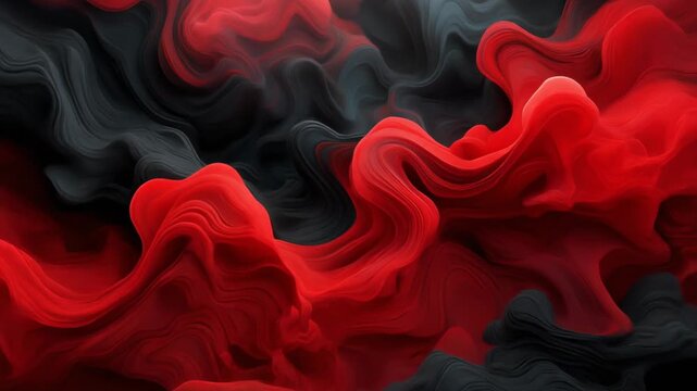 Dynamic Red and Black Abstract Waves for Modern Art and Design Projects
