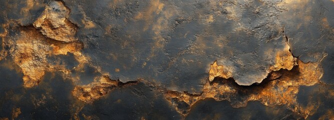 Fototapeta premium Mountain rock wall displaying diverse shades of brown and black in natural landscape setting