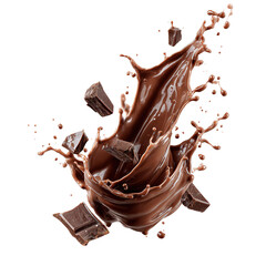 Two chocolate bars with caramel fillings filling cut in half