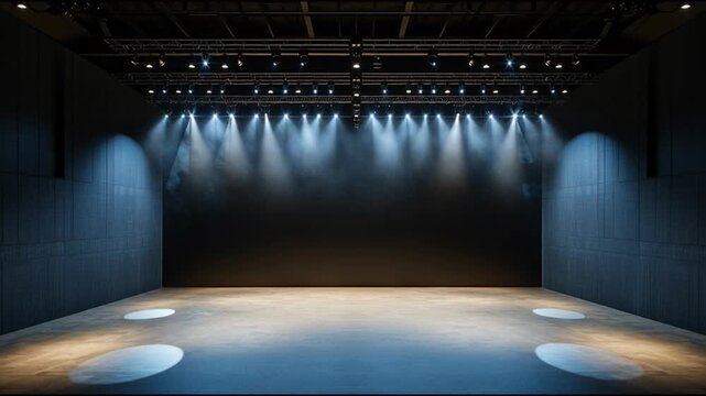 empty stage with spotlight