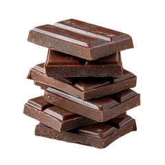 Two chocolate bars with caramel fillings filling cut in half