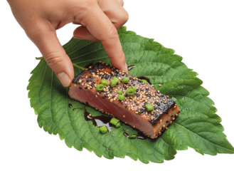 hand holding a plate with fruit and berries