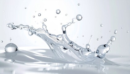 美容液のきらめく流線とクリスタルしずく ジェネレーティブAI