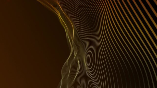 orange color multiple parallel wavy lines modern design geometrical background