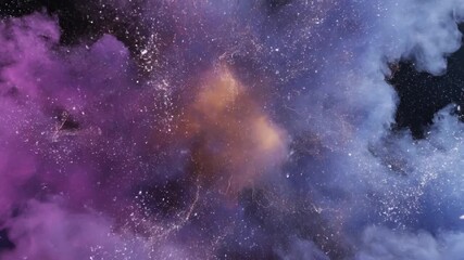 Abstract explosion illustration with vibrant colors and dynamic effect for creative design projects