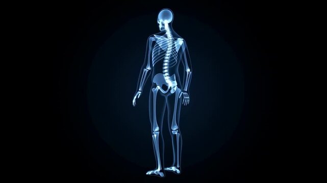 Explore the Human Skeleton: 3D X-Ray Anatomy Animation