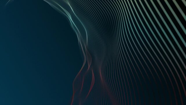 colourful  multiple parallel wavy lines modern design loop able geometrical background