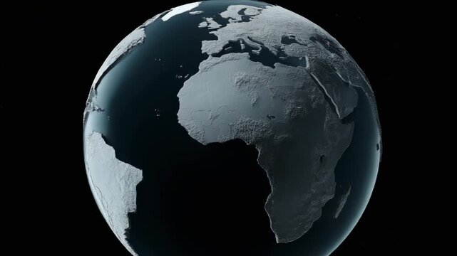 Detailed 3D globe illustration showcasing Africa's geography and terrain for educational visuals