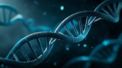 Stunning 3D representation of DNA strands showcasing genetic science and biotechnology - Powered by Adobe