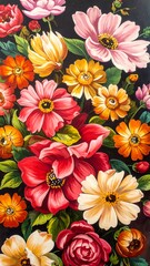 Vibrant floral still life