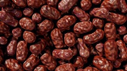 A detailed still image of date fruits captured in rich texture and warm lighting. Perfect for Ramadan-themed visuals, food design, and premium stock imagery.
