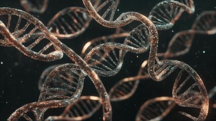 Stunning 3D DNA Helix Visualization, Scientific Concept of Genetics and Molecular Biology - Powered by Adobe