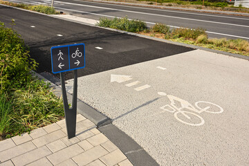 自転車道路と歩道