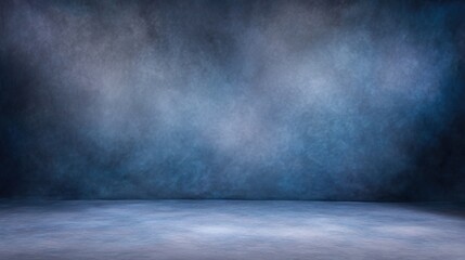 modulation. Traditional painted canvas backdrop with dramatic blue tones and textured fabric surface. event programs, museum guides, designed for cultural heritage projects and event programs.