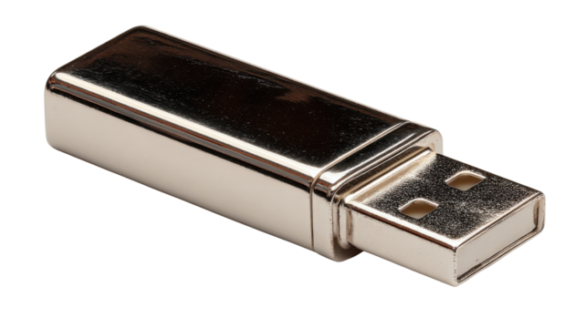 Usb flash drive transmitting data, storing digital information, memory, and technology on transparent background