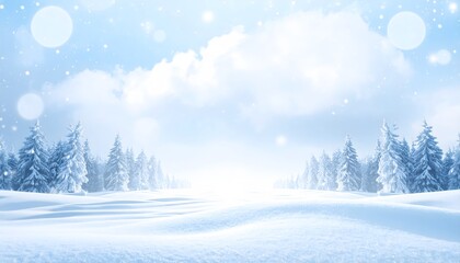 Winters serene embrace snowcovered trees landscape