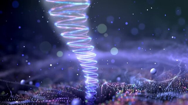 An abstract dark blue universe sky with bright stars, nebula, and galaxy has space for text