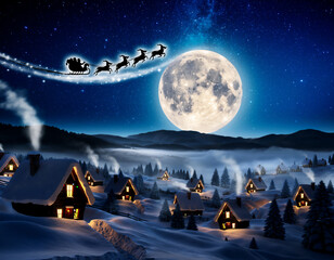 クリスマスの風景　AI生成素材