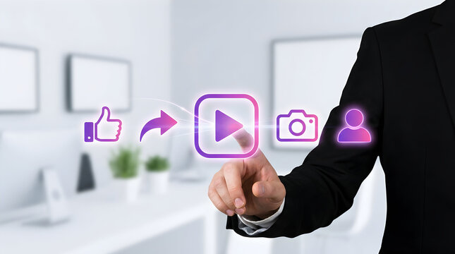 Drive engagement with dynamic interactive content using a sleek modern design, perfect for social media marketing and boosting your online presence today