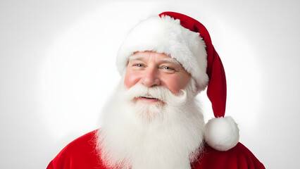 Classic Santa Claus on Plain Background