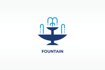 FOUNTAIN vector, icon or logo sign isolated symbol illustration