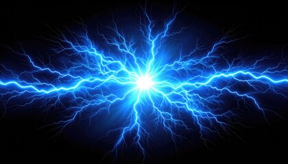 lightning in the night sky