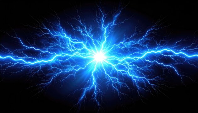 lightning in the night sky - Powered by Adobe