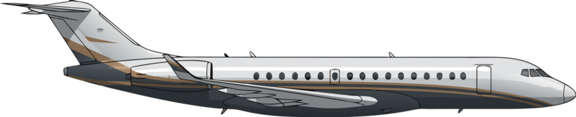 Commercial Passenger Airplane Vector Illustration