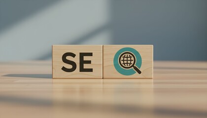 Business concept sign for success: wooden alphabet blocks spell e-mail address at symbol with metal stamp